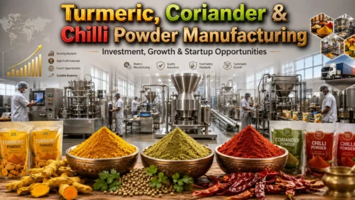 Spice Powder Manufacturing Business: Turmeric, Coriander & Chilli