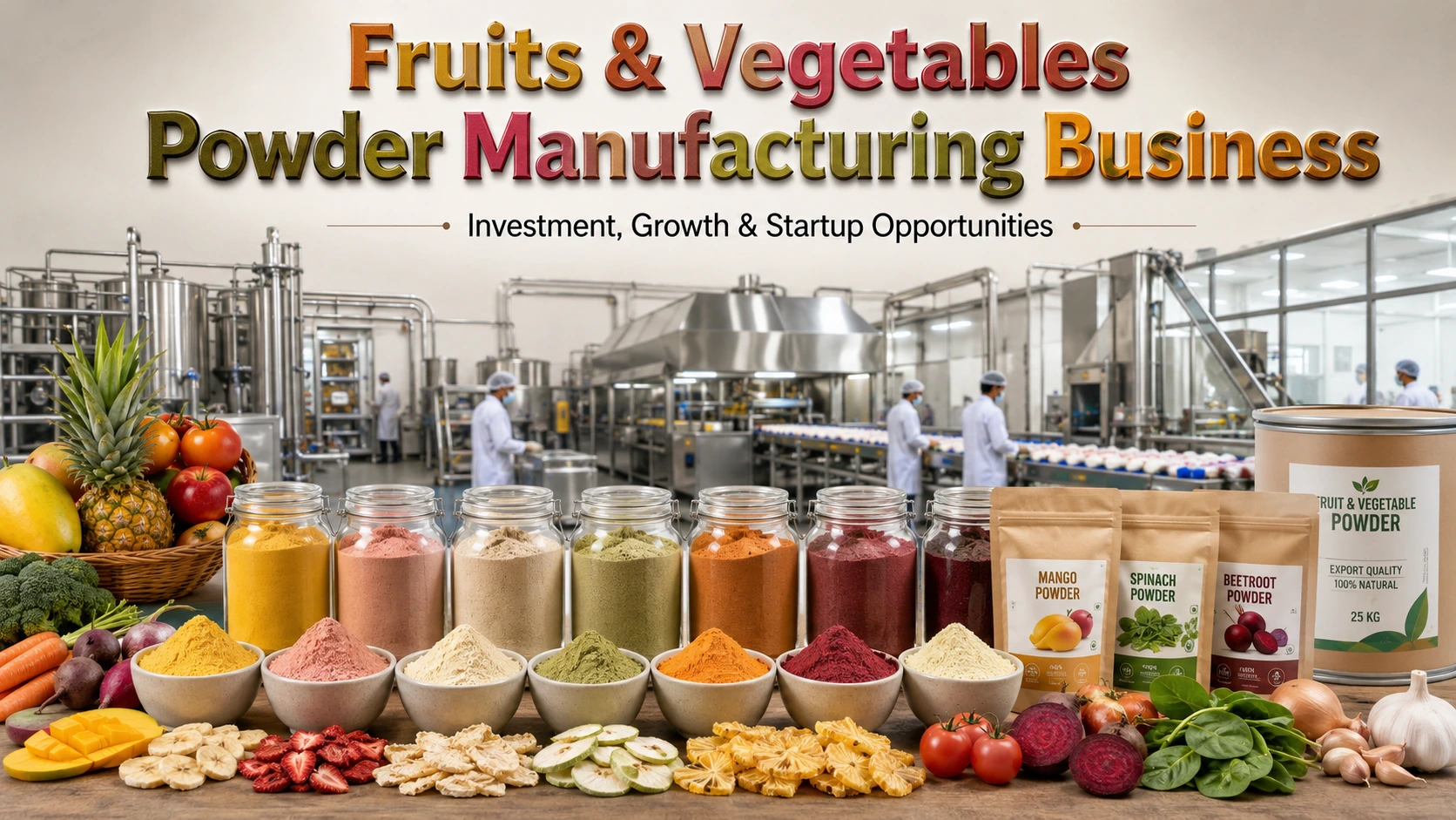 Fruits and Vegetables Powder Manufacturing Business in India