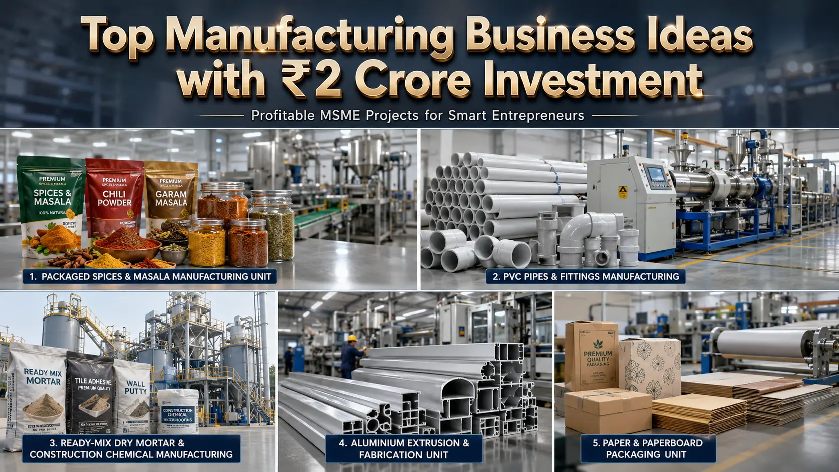 ₹2 Crore Manufacturing Business Ideas in India
