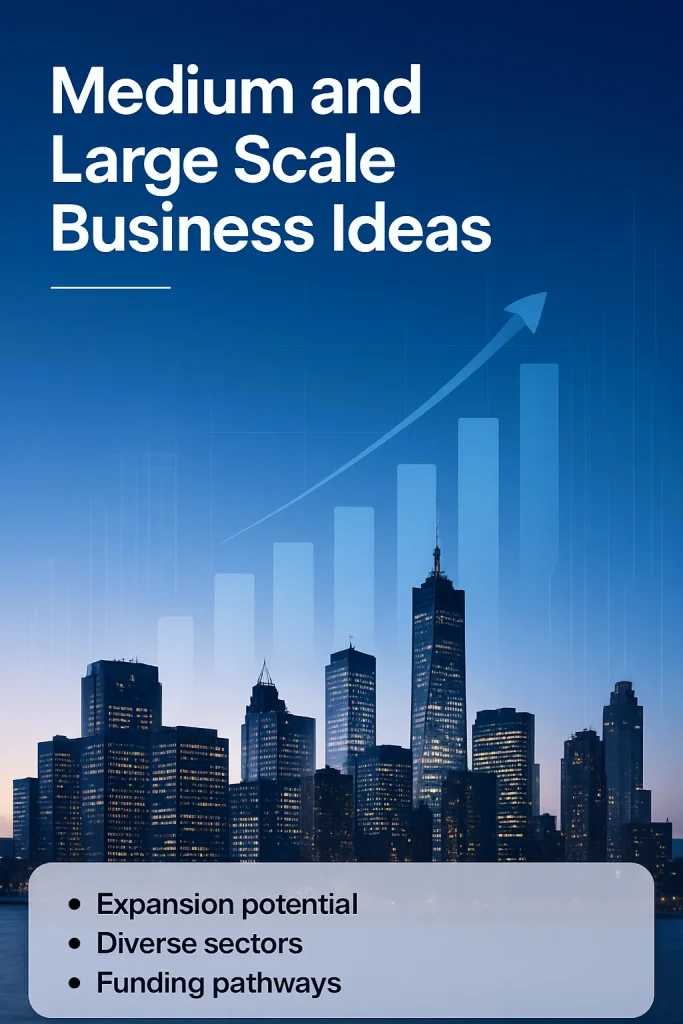 Medium and large scale business ideas