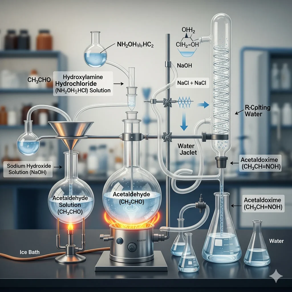 Production of Acetaldoxime