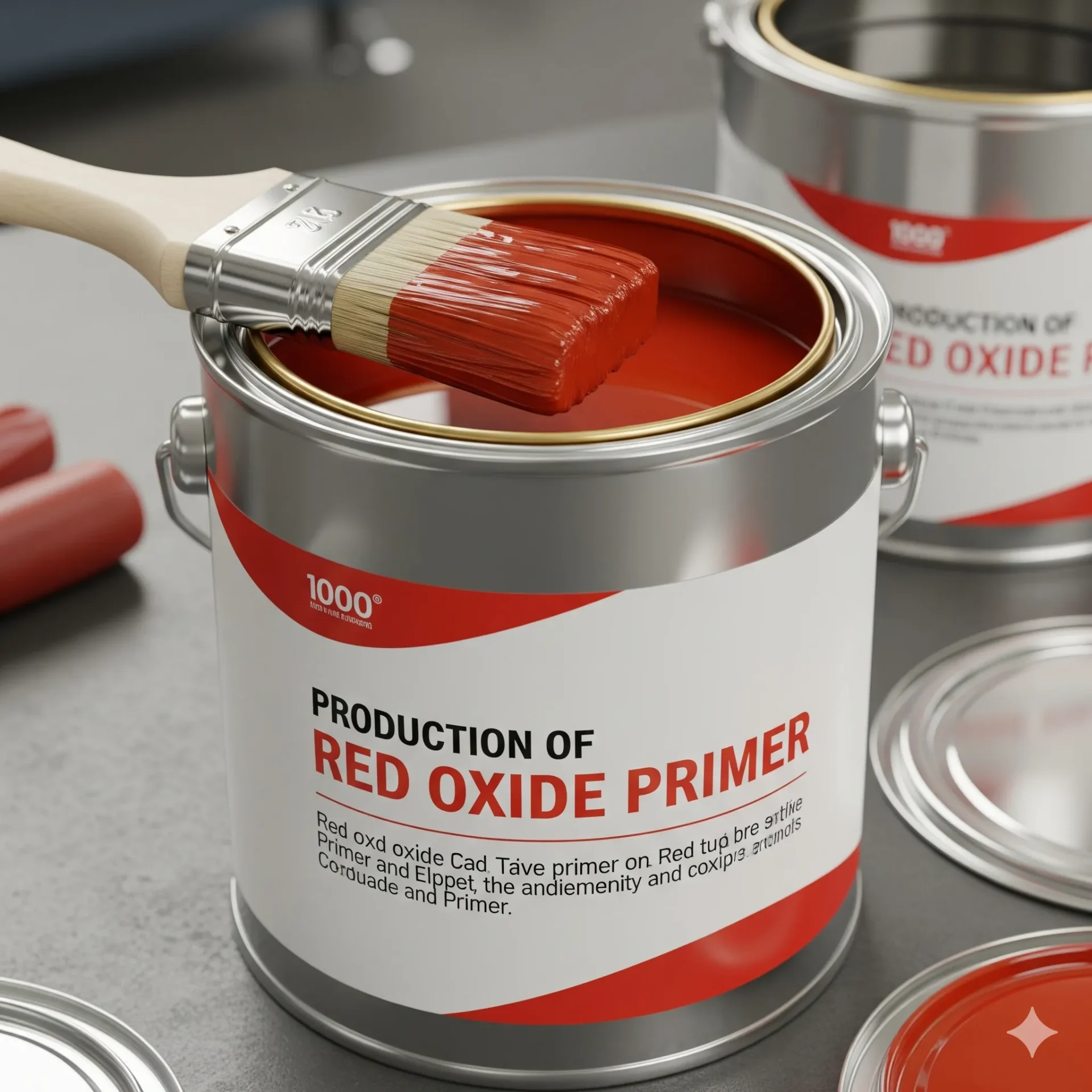 Production of red oxide primer