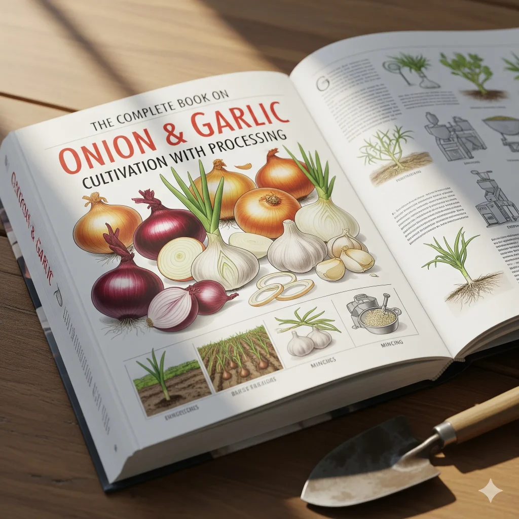 Complete Book on Onion & Garlic Cultivation with Processing