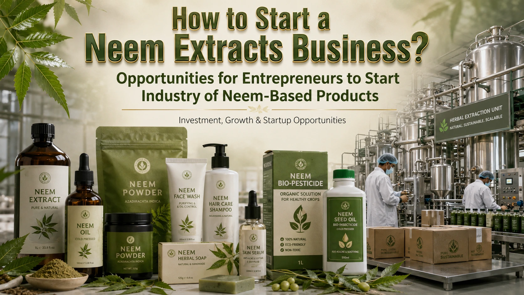 Neem Extracts Business in India – Neem Oil and Neem-Based Products Manufacturing