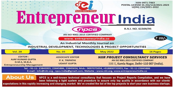 May 2022 Entrepreneur India Monthly Magazine_niir.org
