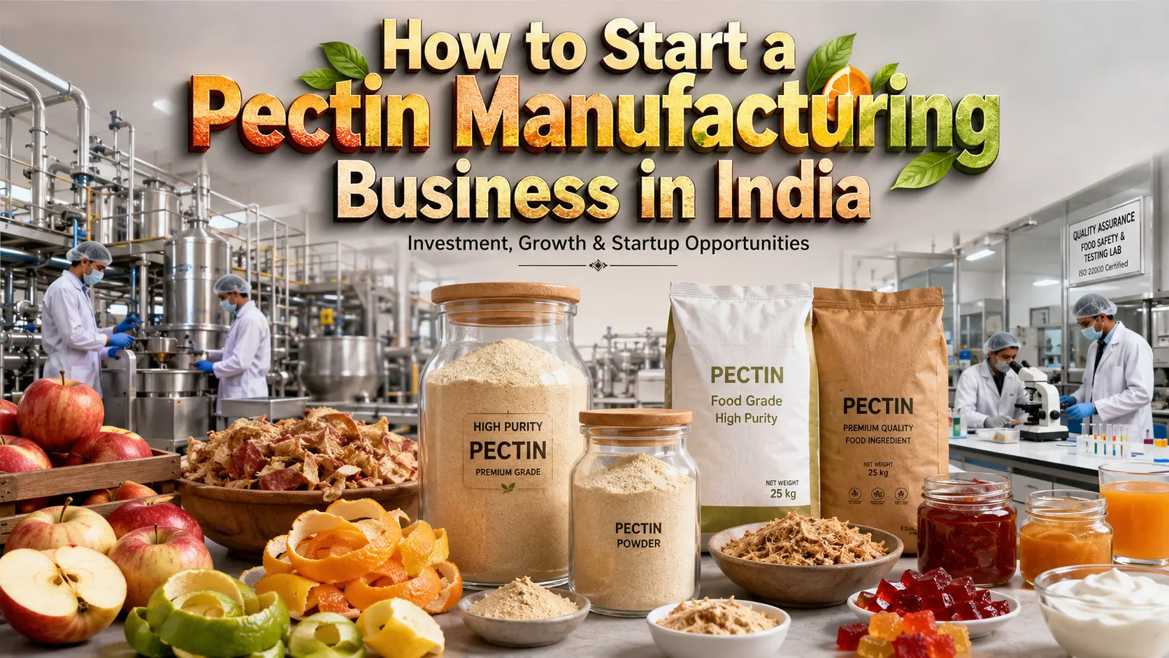 Pectin Manufacturing Business in India: Government Subsidy