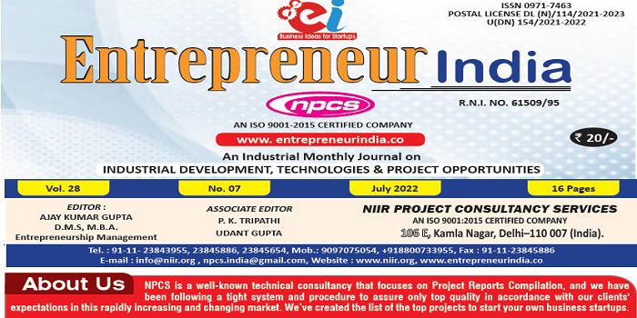 July 2022 Entrepreneur India Monthly Magazine_Niir