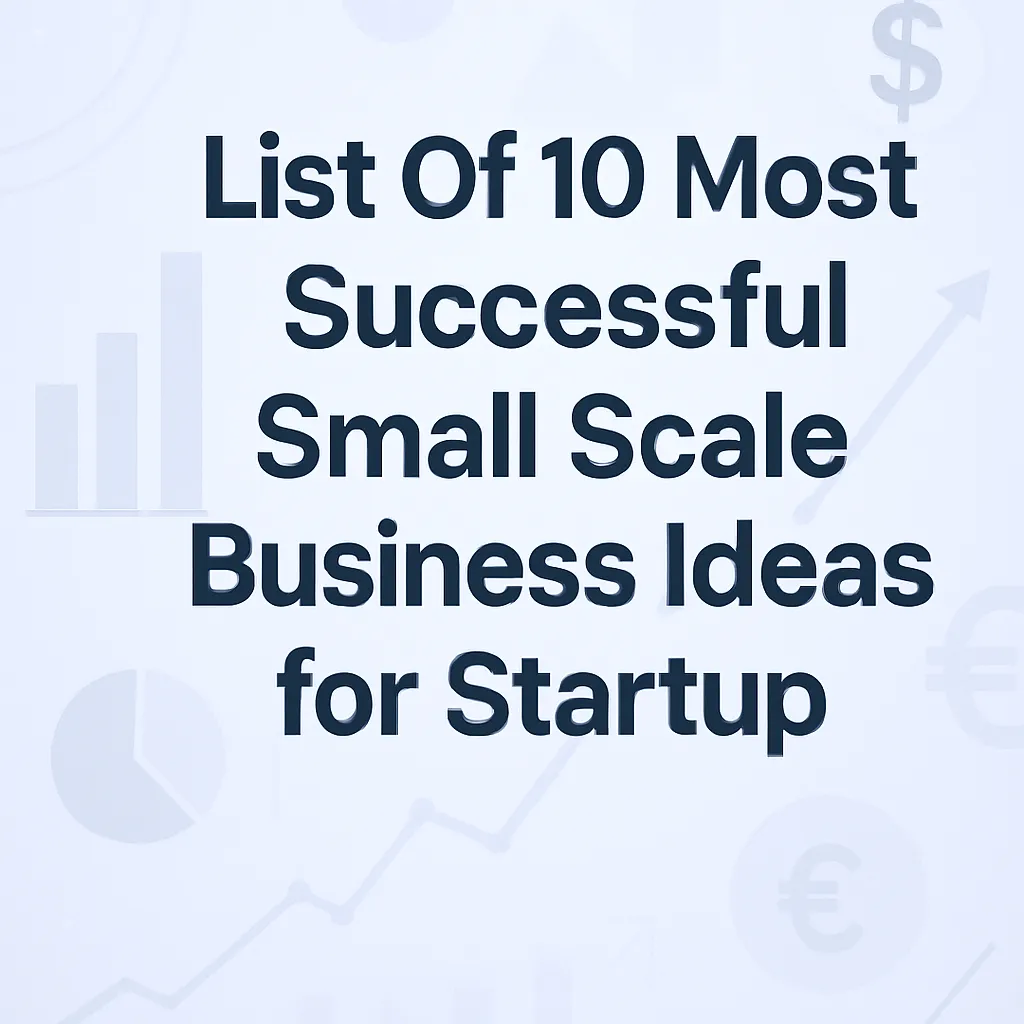 List of 10 most successful small scale business ideas for startup