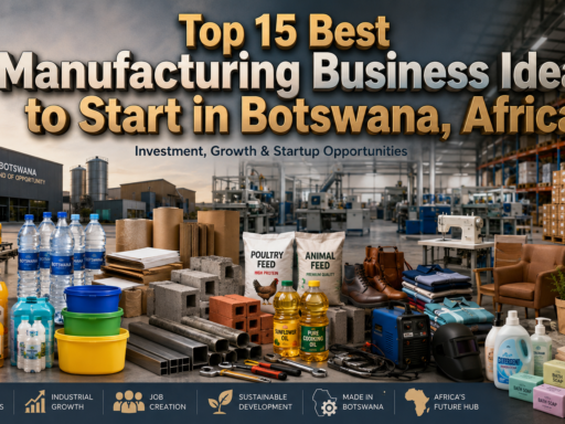Manufacturing business ideas in Botswana including solar, textiles, meat processing, and packaging industries