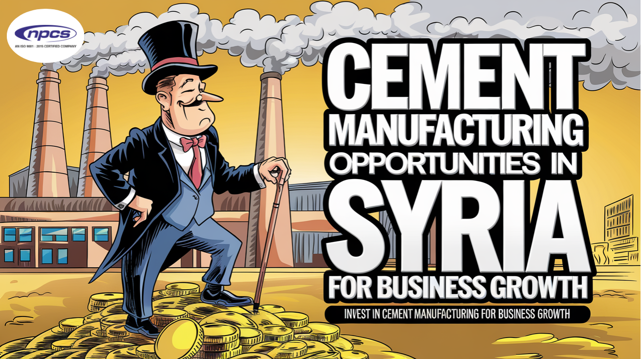 An image with "Cement Manufacturing Opportunities in Syria for Business Growth" written on it