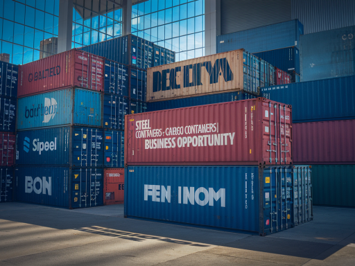 Steel cargo containers used for shipping and storage solutions