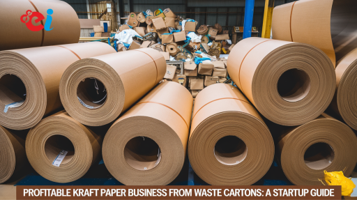 Recycling waste cartons into kraft paper