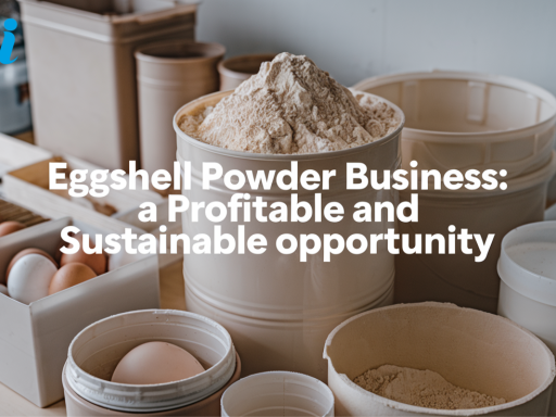 Eggshell powder in a bowl as a profitable business idea