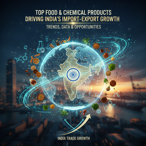 Top food and chemical products driving India import export growth