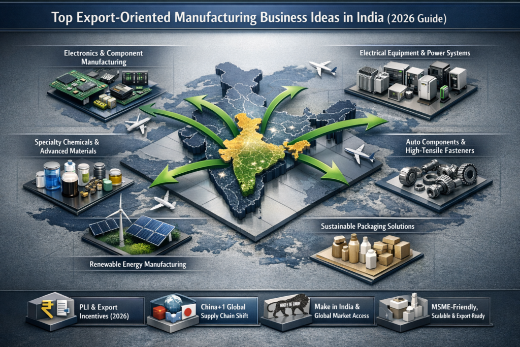 Export manufacturing business in India for global markets