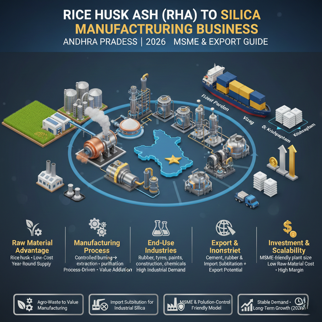 Rice Husk Silica Manufacturing Process in Andhra Pradesh