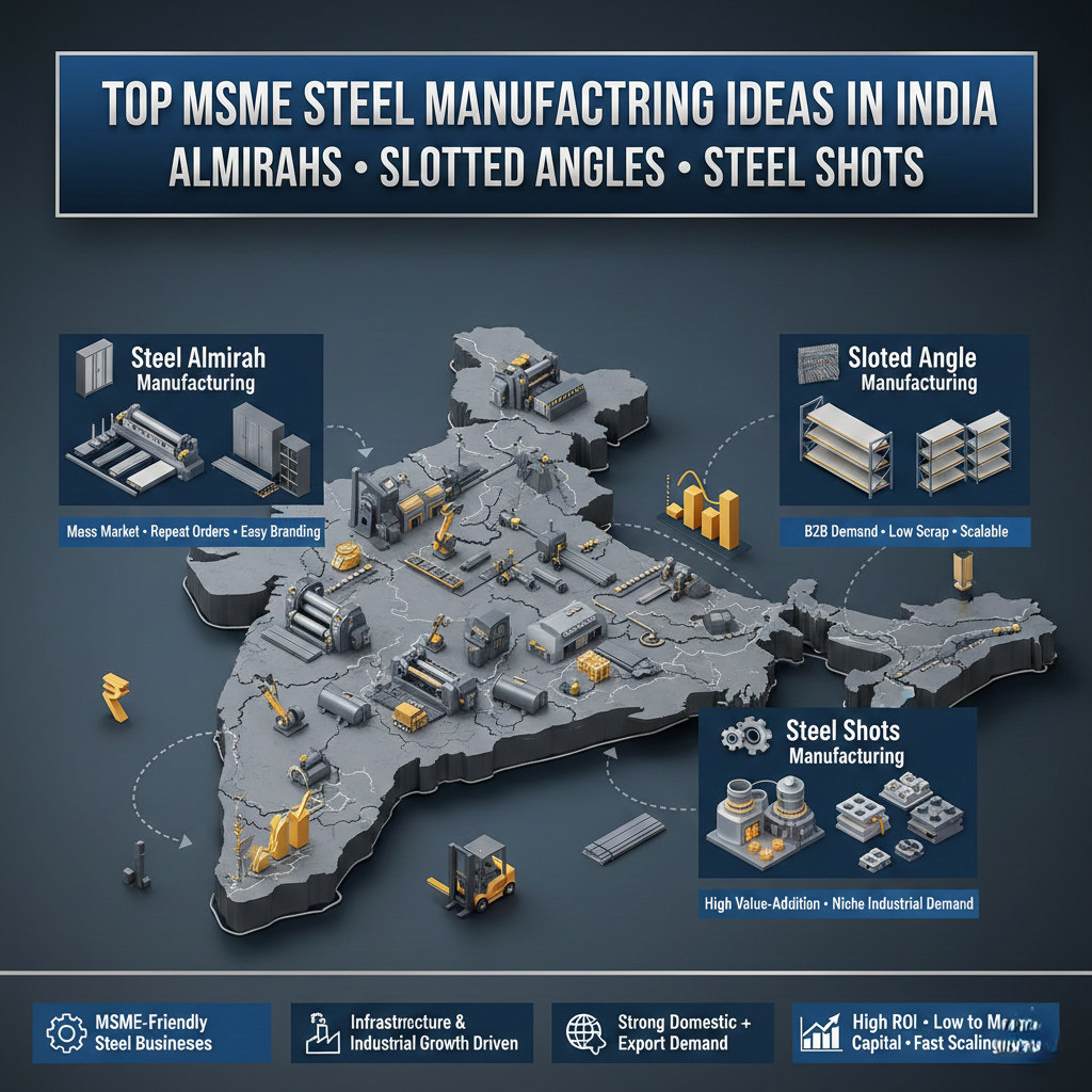 MSME steel manufacturing in India - steel almirah production process