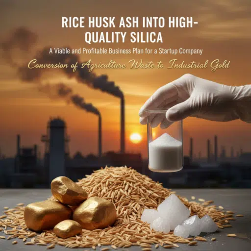 Rice husk ash to high purity silica manufacturing process in India