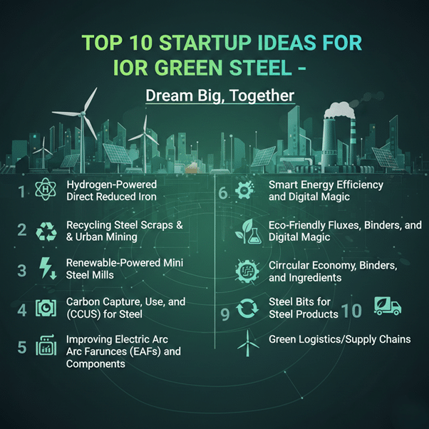 Green steel startups in India and top green steel business ideas