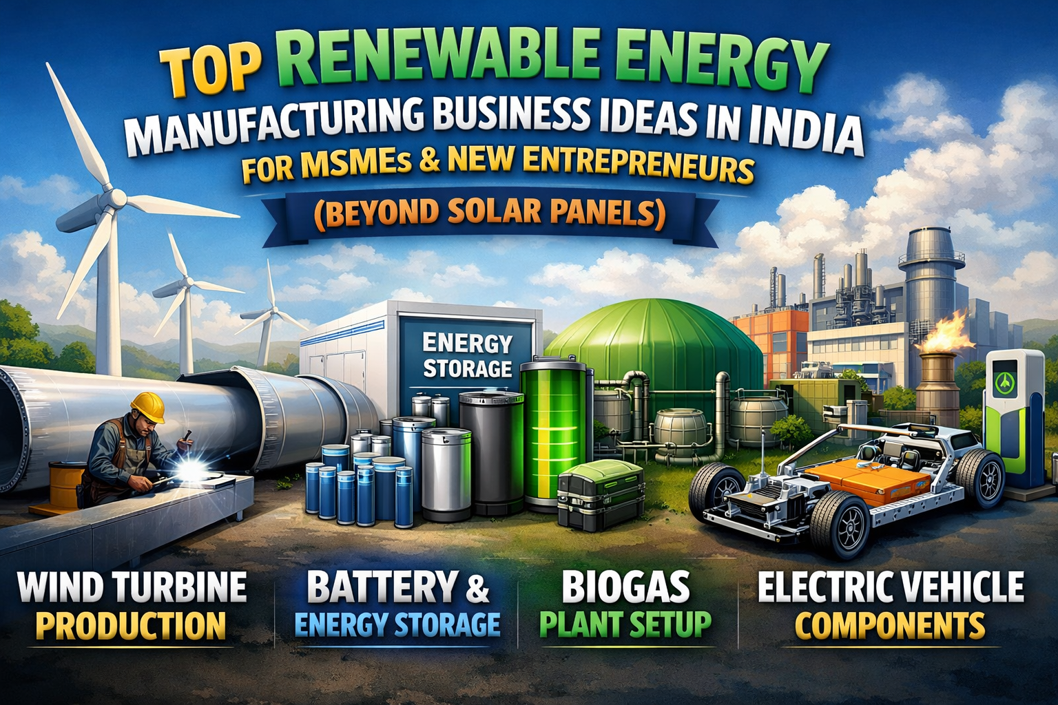 Renewable energy manufacturing infrastructure in India