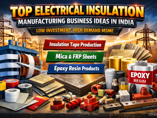Electrical insulation manufacturing process and products used in industrial applications