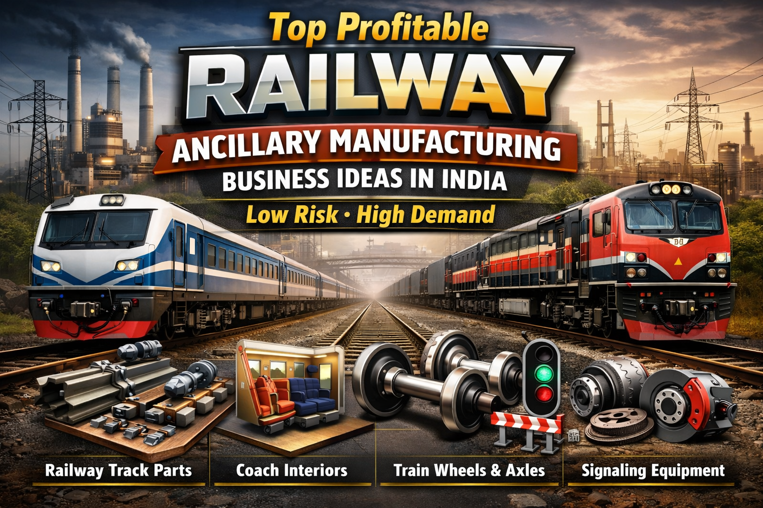 railway ancillary manufacturing components used in Indian railway tracks