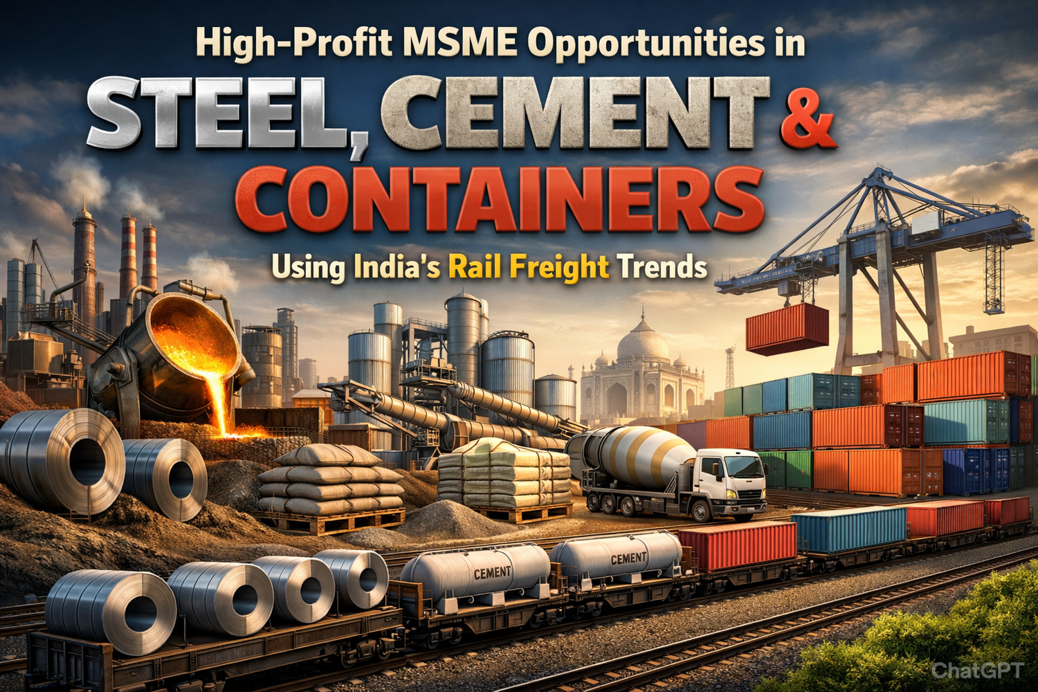 Steel transport by rail in India for MSME opportunities