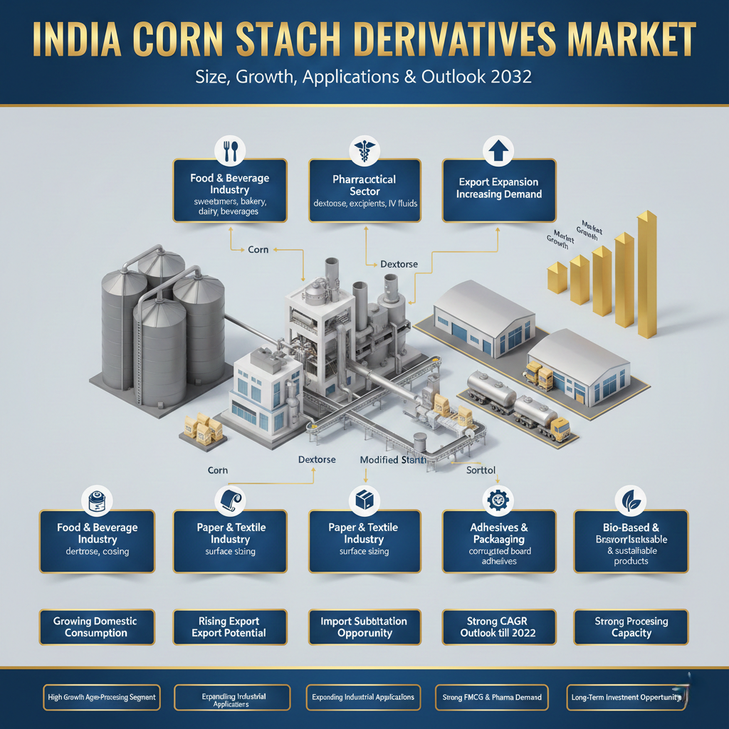 Corn starch market India major maize producing states map 2032
