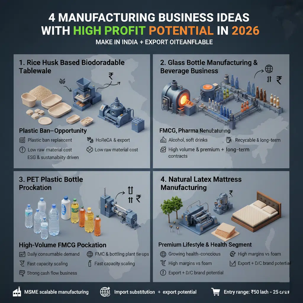 Manufacturing business ideas for 2026 with high profit potential