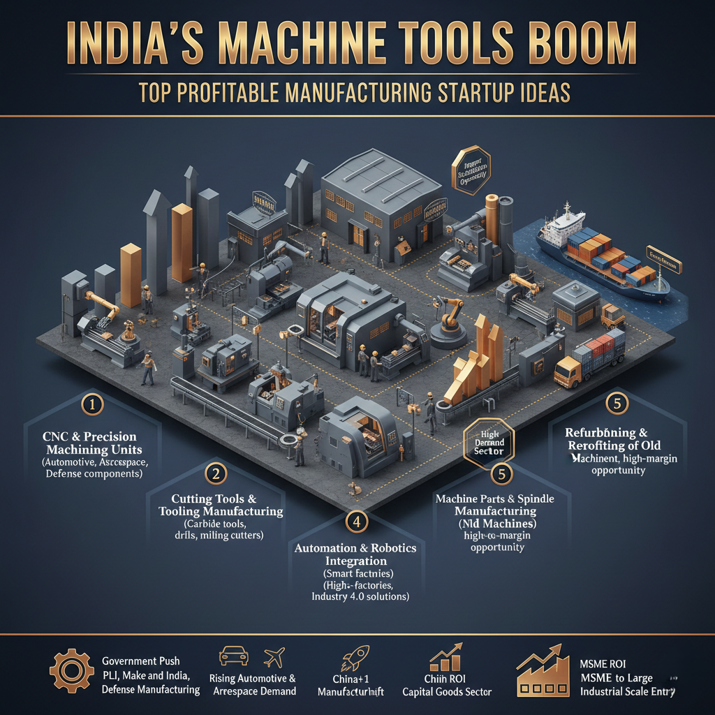 CNC machine used in Machine Tools Business India manufacturing unit