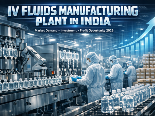 IV fluid bottles saline and dextrose production line