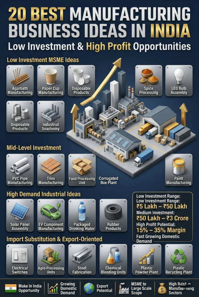 best manufacturing business ideas in india