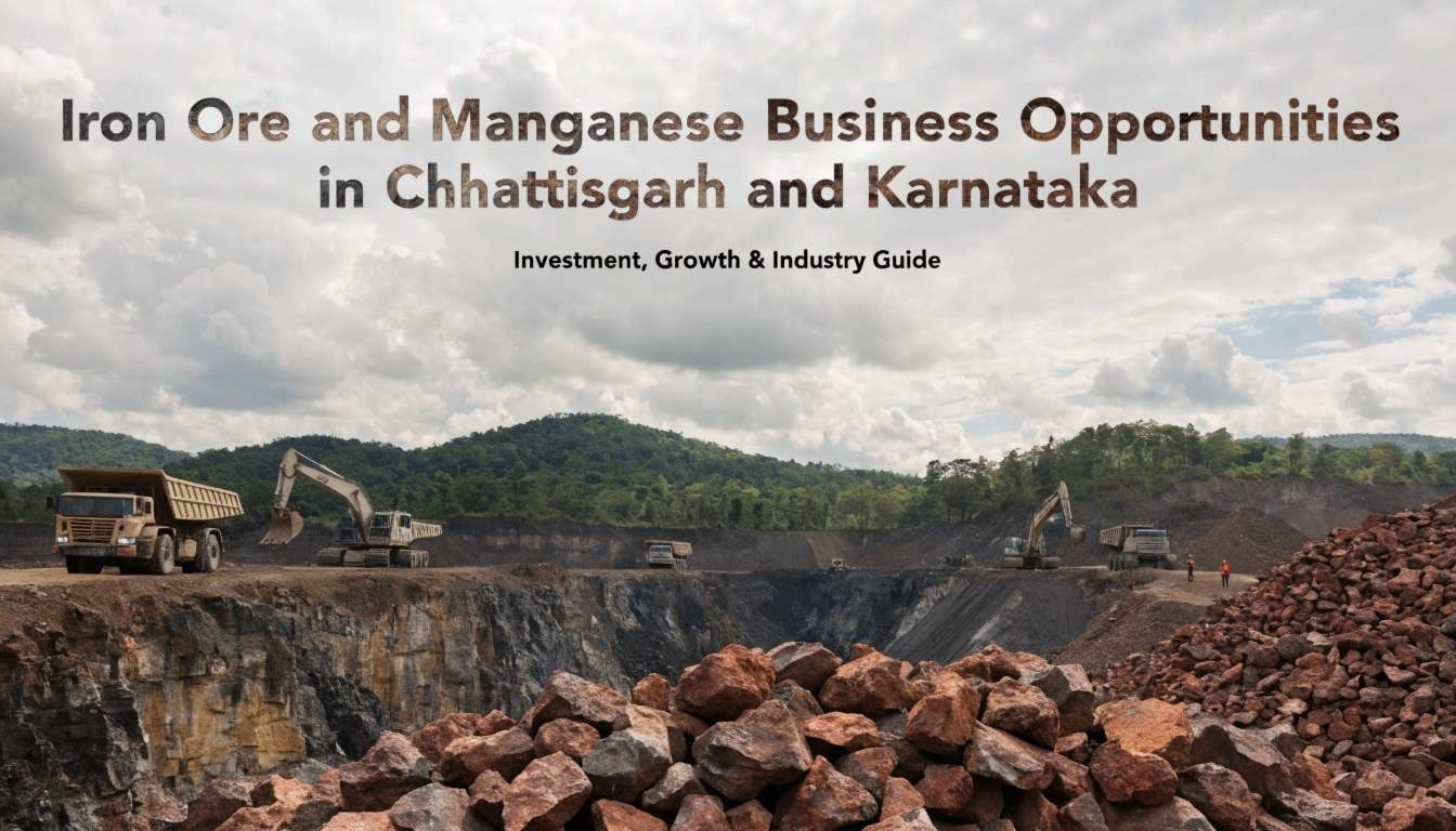 Iron ore mining in Chhattisgarh India showing mineral extraction process