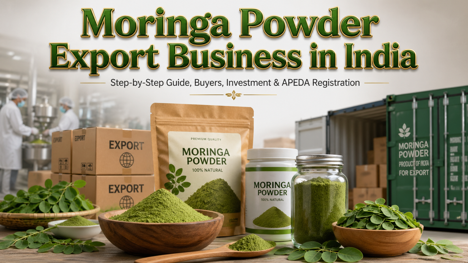 Moringa powder export business in India organic moringa powder