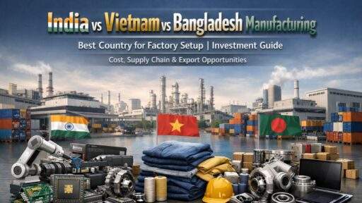 India vs Vietnam vs Bangladesh manufacturing comparison chart