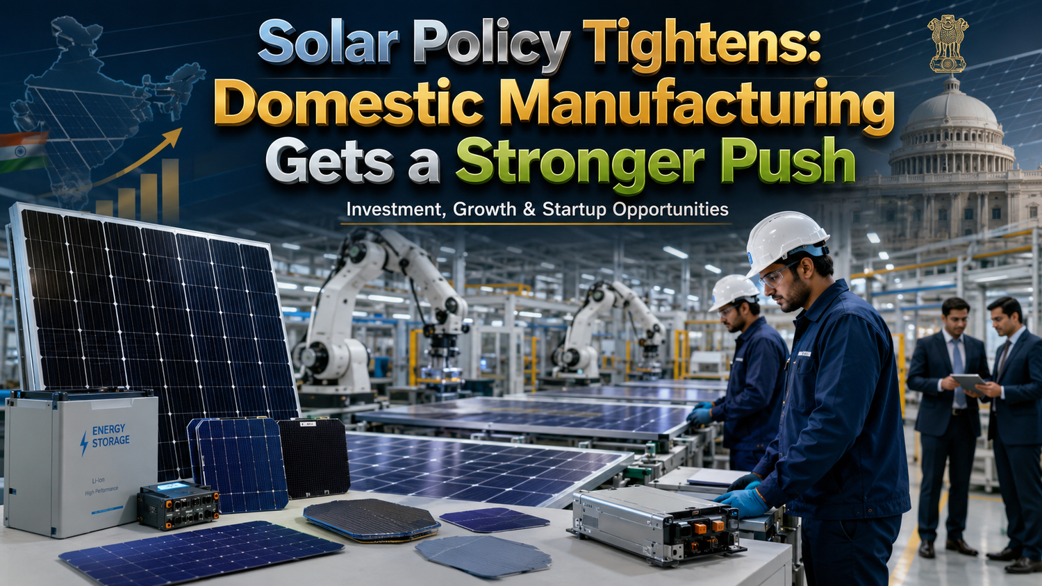 solar manufacturing India ALMM policy solar panels factory India renewable energy growth