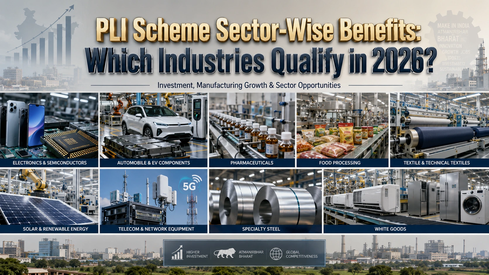 PLI Scheme Sector Wise Benefits in India 2026 | MSME Guide