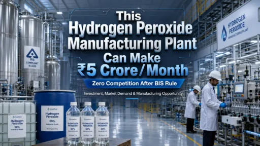 Hydrogen Peroxide Manufacturing Plant industrial setup India showing chemical production facility