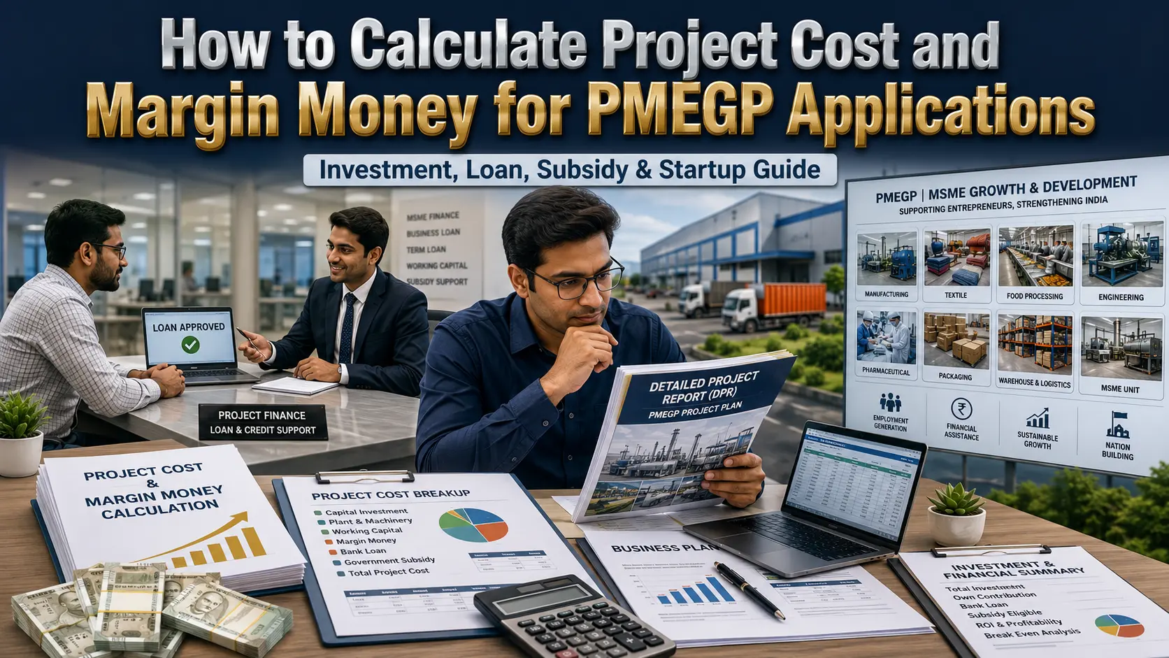 PMEGP Project Cost Calculation: Margin Money DPR Guide