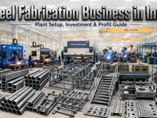Steel fabrication business in India: Learn plant setup cost, investment, machinery, profit margins, certifications and government support.