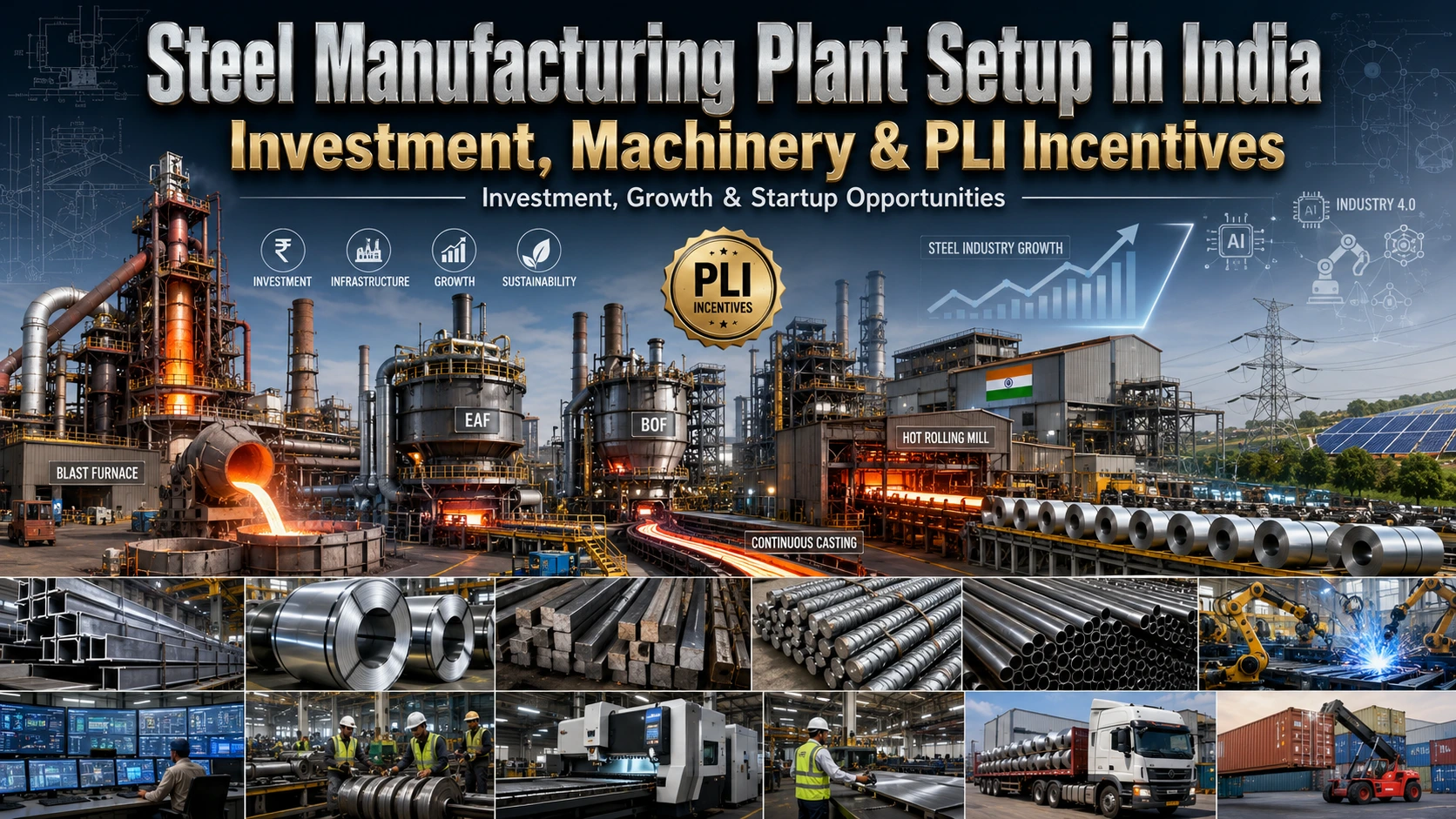 Steel Manufacturing Plant Setup in India: PLI Benefits