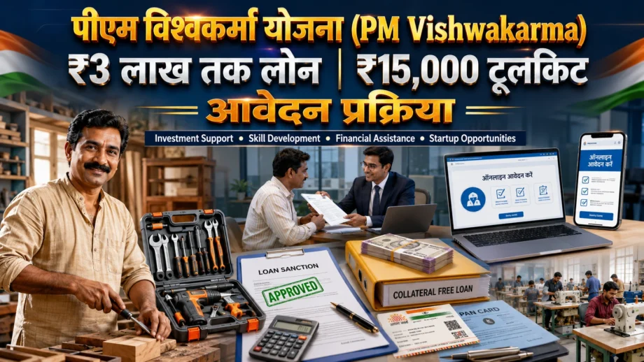 PM Vishwakarma Yojana: ₹3 लाख लोन, ₹15,000 टूलकिट