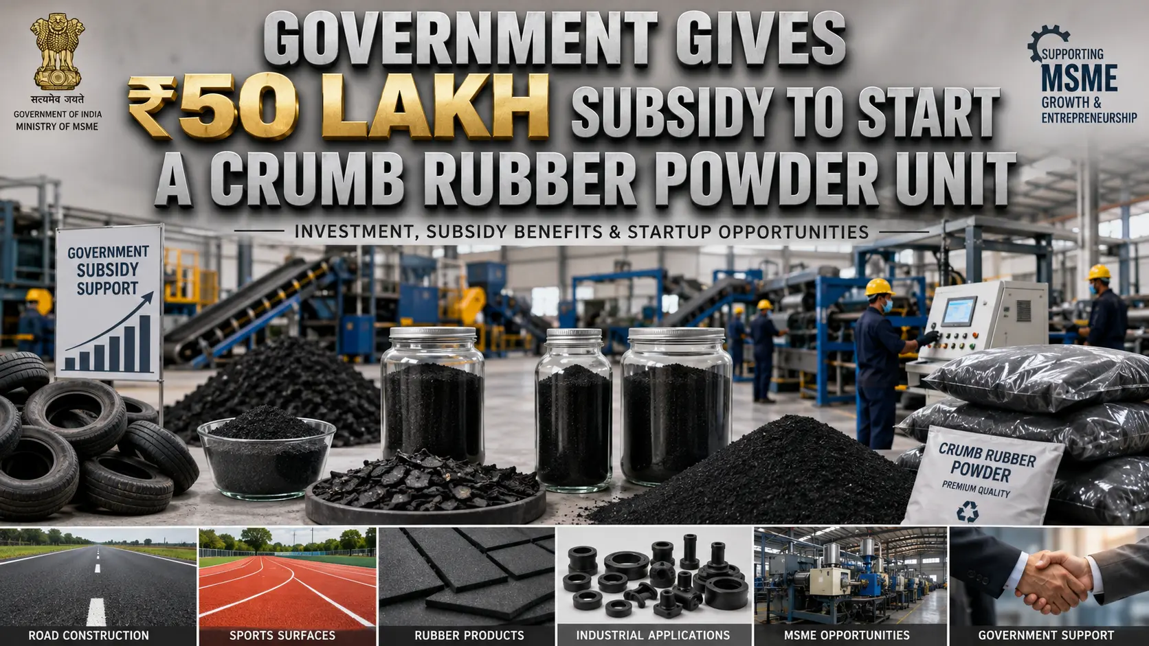 Crumb Rubber Powder Manufacturing Unit: Profit Analysis