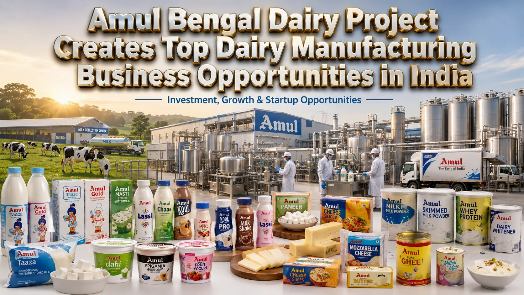 Amul Bengal Dairy Project: 6 Dairy Business Opportunities in India