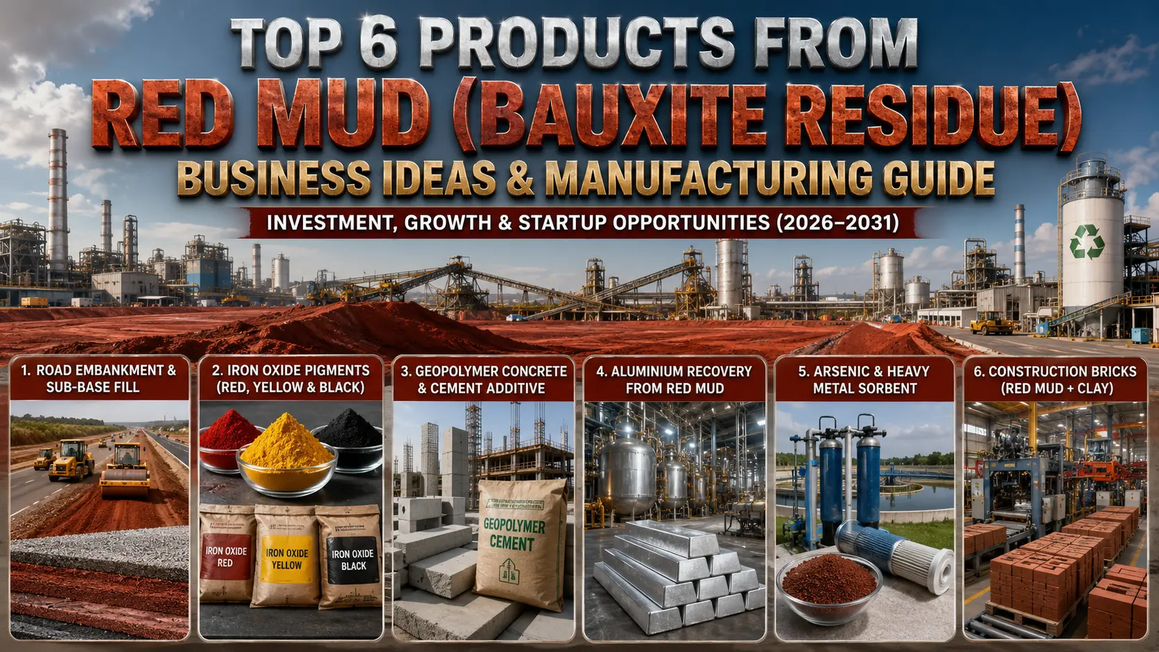 Red Mud Products Business Ideas: Top 6 Manufacturing Projects