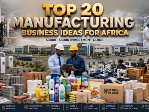 Manufacturing Business Ideas in Africa: 20 Best Investment