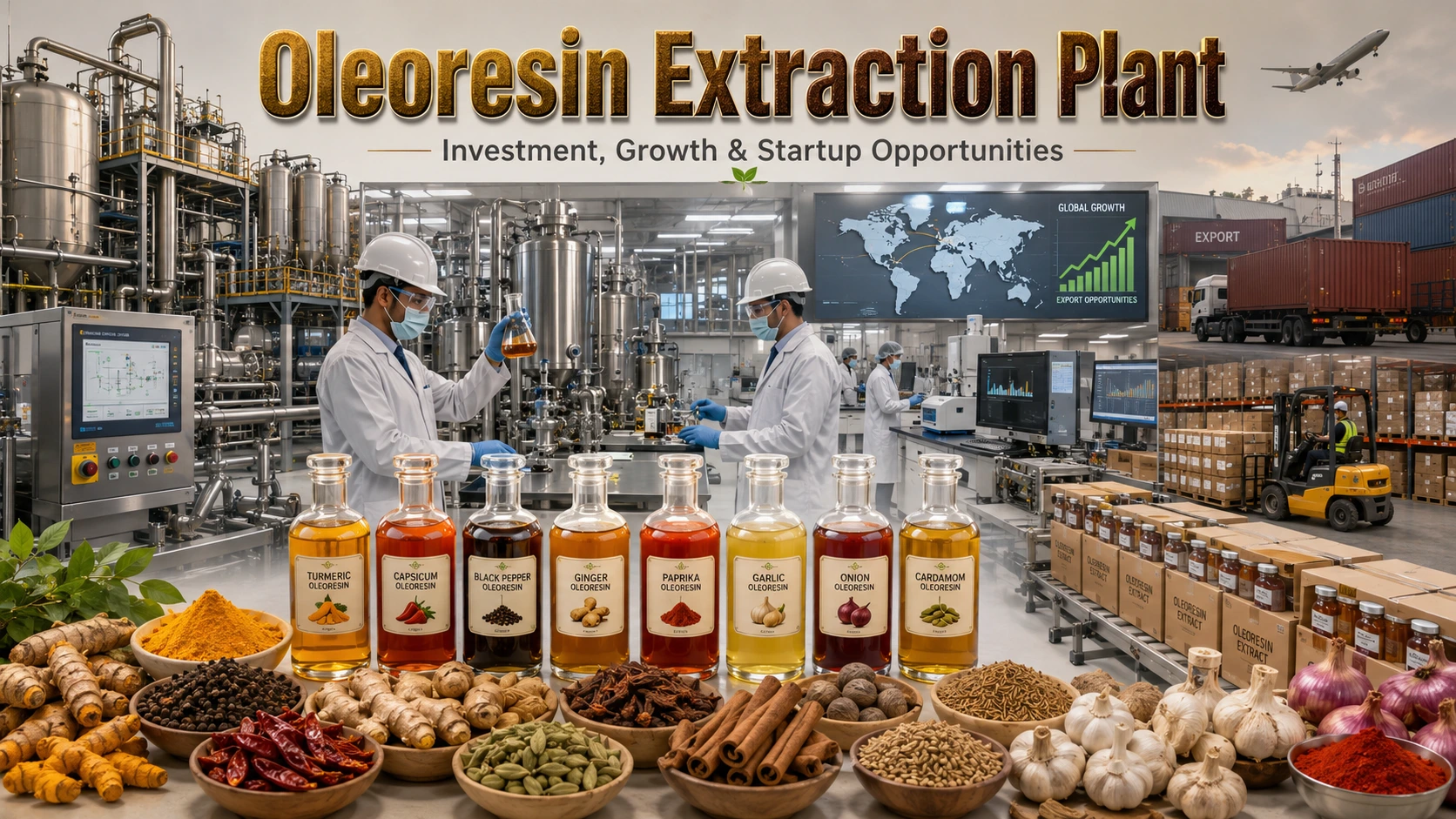 Oleoresin Extraction Plant in India with advanced spice processing machinery