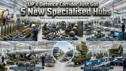 UP Defence Corridor business opportunities for MSMEs through five specialised defence manufacturing hubs in India