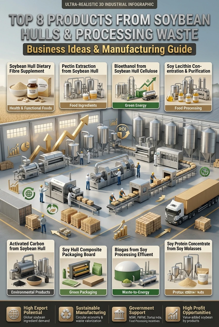 soybean hull processing business plant