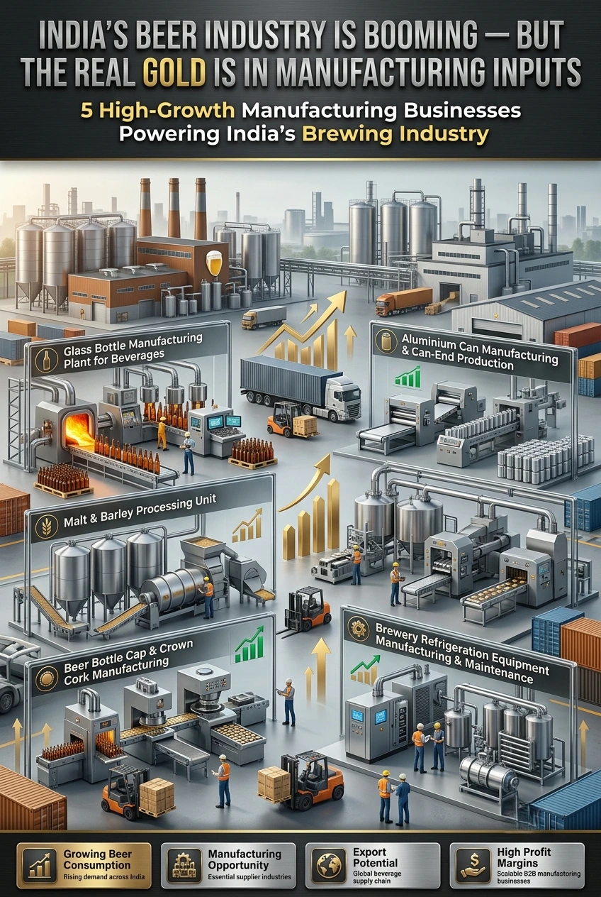 Beer Industry Manufacturing Opportunities in India: 5 Business Idea